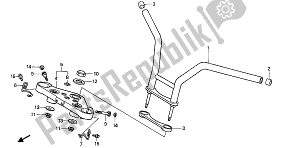 Tutte le parti per il Gestire Il Tubo E Il Ponte Superiore del Honda VT 600 1992