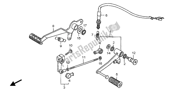 Todas las partes para Pedal De Freno Y Pedal De Cambio de Honda CBF 600S 2006