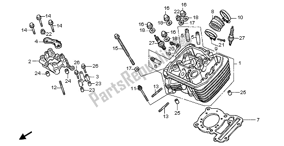 Todas las partes para Culata (delantera) de Honda XL 600V Transalp 1996