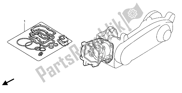 All parts for the Eop-1 Gasket Kit A of the Honda PES 150 2007