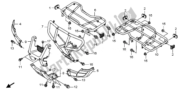 Todas las partes para Portador de Honda TRX 500 FE Foretrax Foreman ES 2011