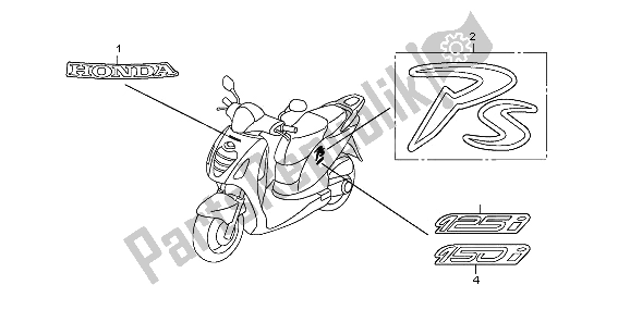 Todas las partes para Marca de Honda PES 150 2006