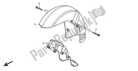 Todas las partes para Guardabarros Delantero de Honda VTX 1300S 2005