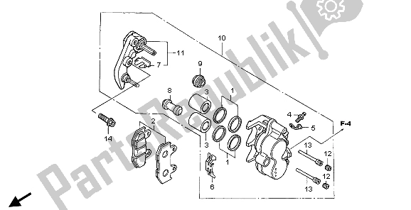 Tutte le parti per il Pinza Freno Anteriore del Honda SH 150 2007