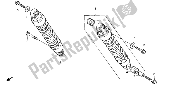 Todas las partes para Cojín Trasero de Honda VT 125C 2006