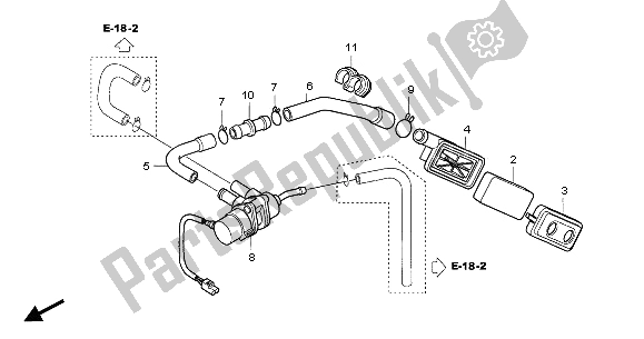 All parts for the Sub Air Cleaner of the Honda CB 600F Hornet 2006