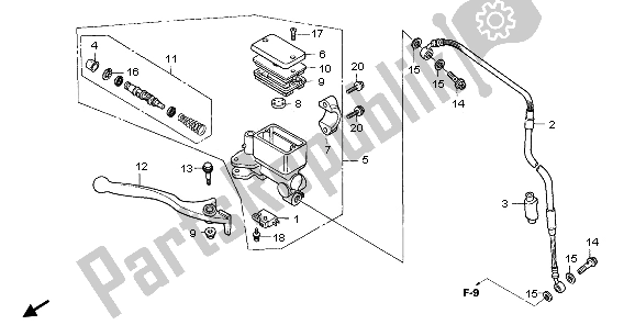 Tutte le parti per il Fr. Pompa Freno del Honda XR 125L 2006