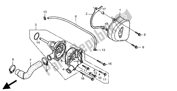 Tutte le parti per il Pompa Dell'acqua del Honda CB 600F Hornet 1998