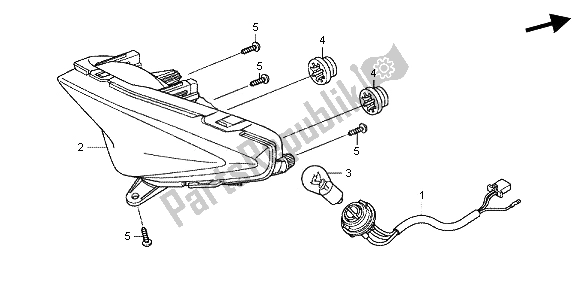 Alle onderdelen voor de Achterlicht van de Honda CBR 125R 2013
