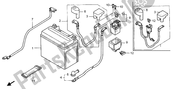 All parts for the Battery of the Honda CBR 1100 XX 1997