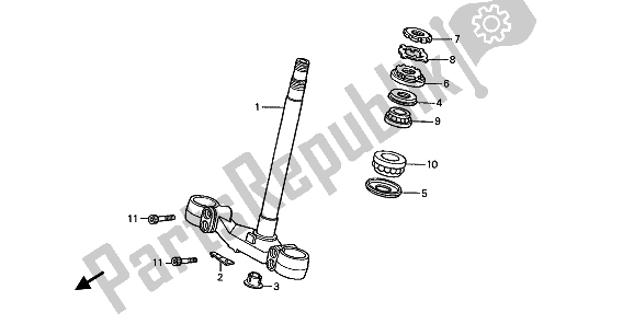 Todas las partes para Vástago De Dirección de Honda ST 1100 1993