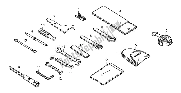 All parts for the Tools of the Honda CBF 1000 2010