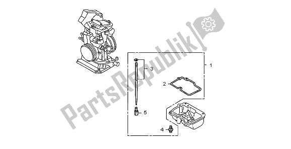 Todas las partes para Carburador O. P. Equipo de Honda CRF 250R 2009