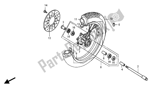 Tutte le parti per il Ruota Anteriore del Honda VT 125C2 2000