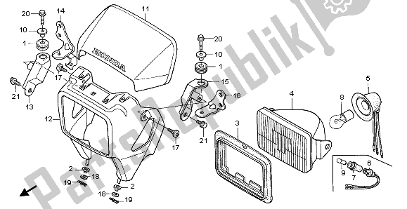 Todas las partes para Faro de Honda XR 650R 2002