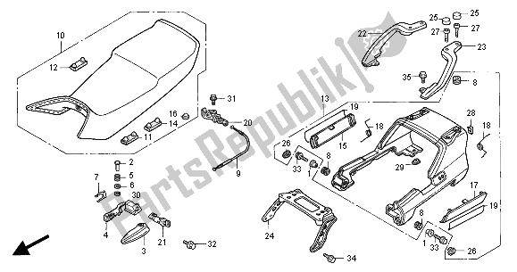 Toutes les pièces pour le Siège du Honda ST 1100A 2001