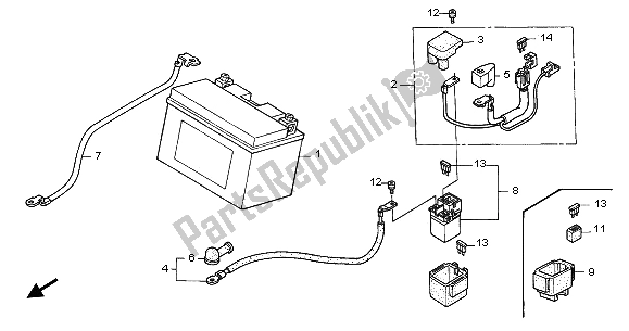 Toutes les pièces pour le Batterie du Honda CBR 600F 2003