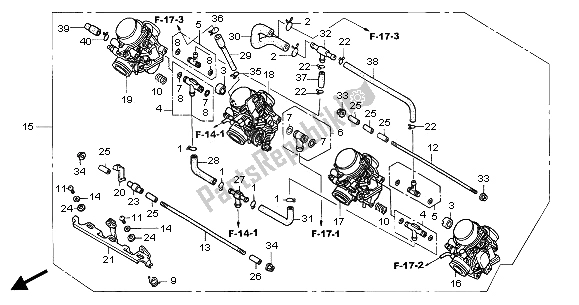 Todas as partes de Carburador (assy.) do Honda CB 600F Hornet 2006