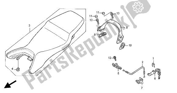 All parts for the Seat of the Honda CBR 600F 2002