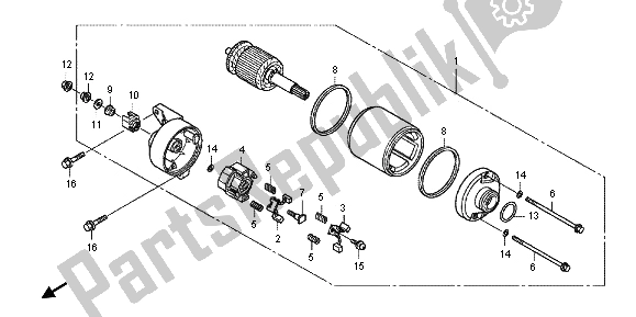 Todas las partes para Motor De Arranque de Honda VFR 1200F 2012