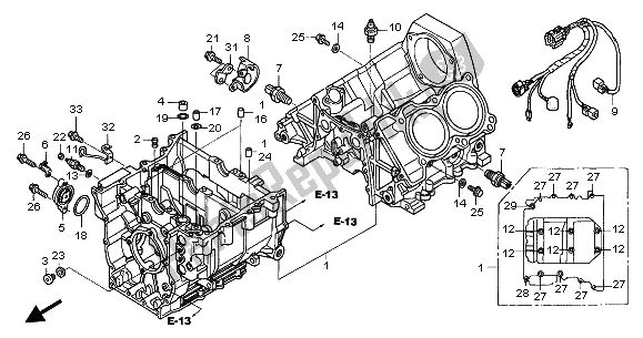 Todas as partes de Bloco Do Motor do Honda ST 1300A 2002