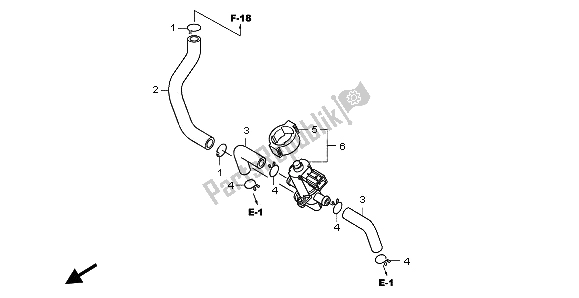 All parts for the Air Injection Controle Valve of the Honda CBR 1000 RA 2009