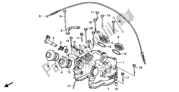 Todas las partes para Cubierta De Tapa De Cilindro de Honda XR 600R 1990