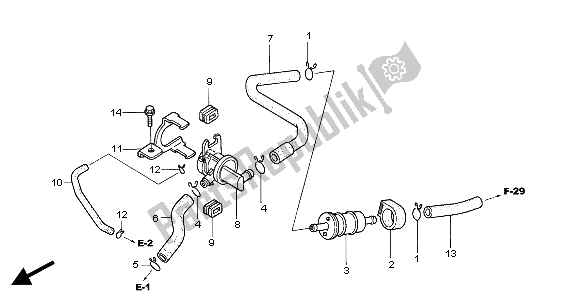 Todas las partes para Válvula De Control De Inyección De Aire de Honda CBR 125R 2004