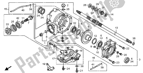 All parts for the Rear Final Gear of the Honda TRX 250X 2011