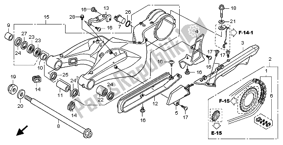 Todas las partes para Basculante de Honda CB 1000R 2009