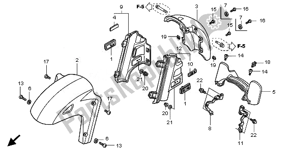 Wszystkie części do Przedni B? Otnik Honda GL 1800 2010