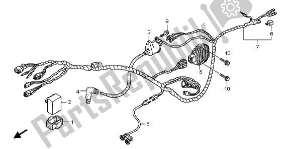 Todas las partes para Arnés De Cables de Honda TRX 250 EX Sportrax 2002