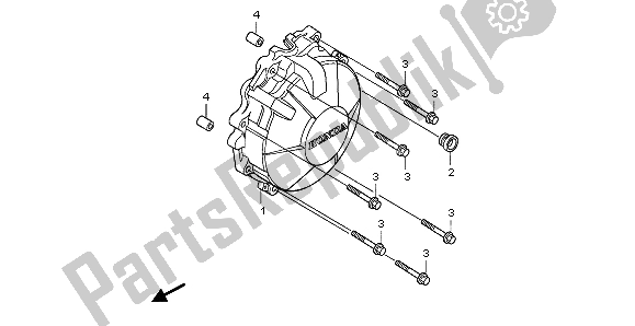 Todas as partes de Tampa Do Gerador do Honda CB 600 FA Hornet 2007