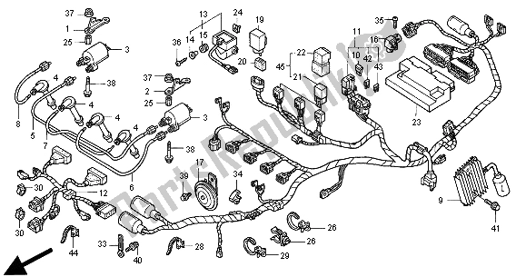 Alle onderdelen voor de Kabelboom van de Honda CBR 1100 XX 2000
