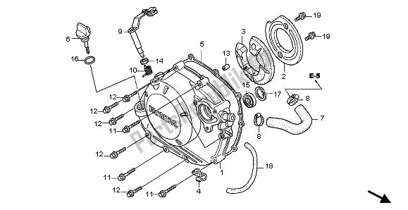 Todas las partes para Tapa Del Cárter Derecho de Honda CBR 125 RW 2011