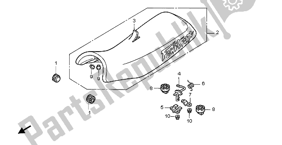 Alle onderdelen voor de Stoel van de Honda TRX 300 EX Fourtrax 2000