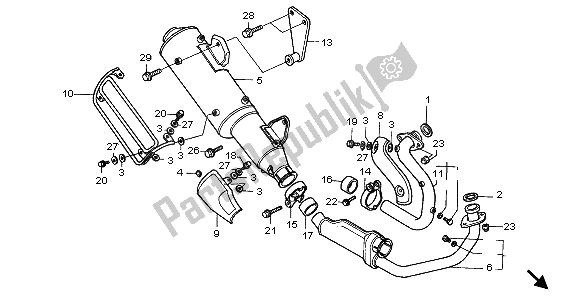 Toutes les pièces pour le Silencieux D'échappement du Honda XRV 750 Africa Twin 1999