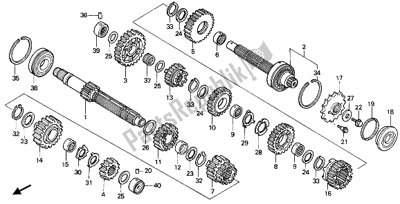 Todas las partes para Transmisión de Honda CBR 1000F 1992