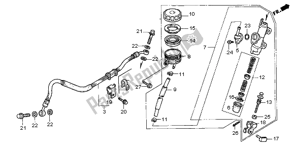 Tutte le parti per il Pompa Freno Posteriore del Honda CBR 900 RR 1995