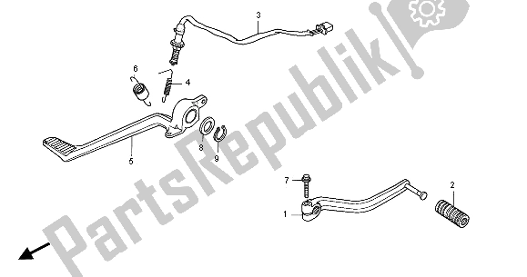 All parts for the Brake Pedal & Change Pedal of the Honda CBR 1100 XX 2001