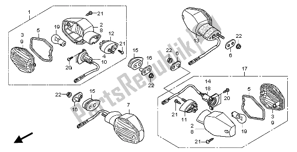Tutte le parti per il Winker del Honda CB 600 FA Hornet 2007