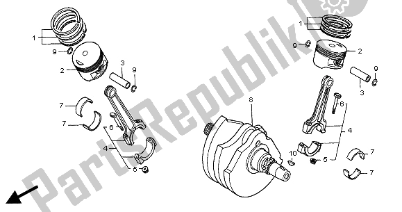 All parts for the Crankshaft & Piston of the Honda XRV 750 Africa Twin 2000