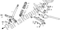 HANDLE PIPE & TOP BRIDGE & STEERING STEM