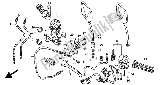 Alle onderdelen voor de Schakelaar & Kabel van de Honda CB 750F2 1999