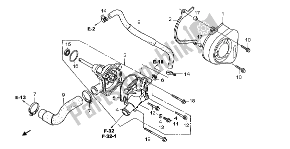 Tutte le parti per il Pompa Dell'acqua del Honda CBF 600N 2007