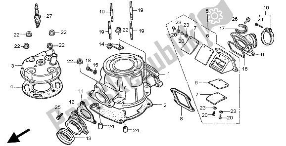 Tutte le parti per il Cilindro E Testata del Honda CR 80R SW 2002