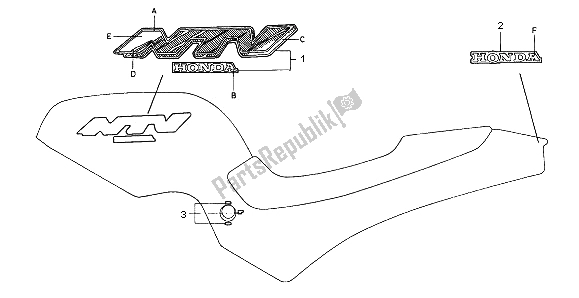 Todas las partes para Marca de Honda NTV 650 1997