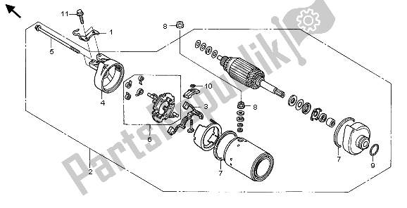 Toutes les pièces pour le Demarreur du Honda TRX 680 FA Fourtrax Rincon 2009