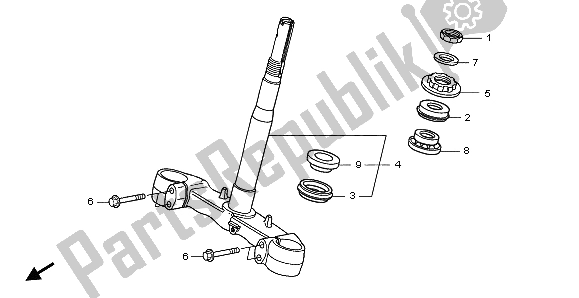 Todas las partes para Vástago De Dirección de Honda FJS 600A 2006