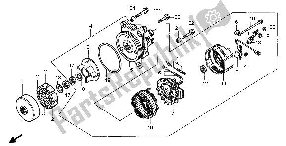 Todas las partes para Generador de Honda GL 1500 SE 1995